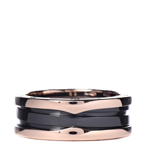 BULGARI 18K Rose Gold B.Zero Two Band Ring 62 - Picture 3 of 8